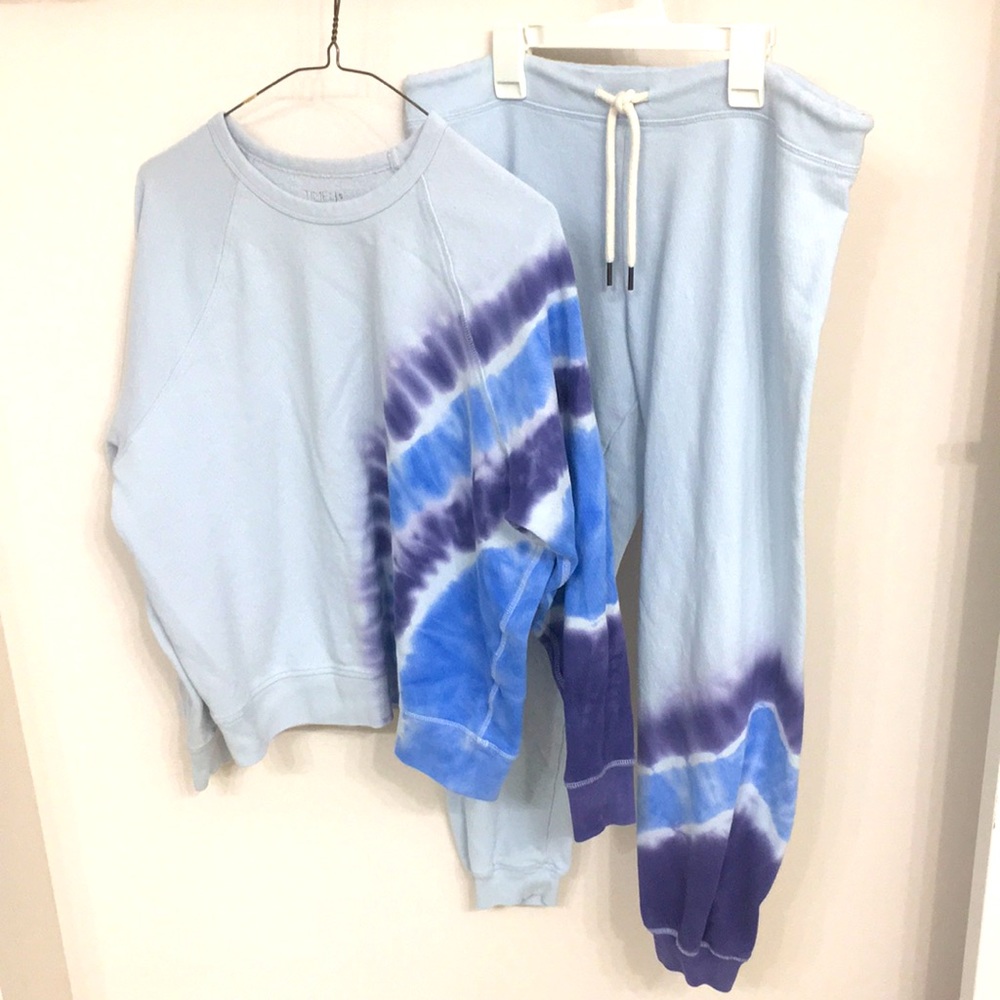 Time and Tru tie dye sweatshirt & pants, non-elastic/drawstring waist, size S